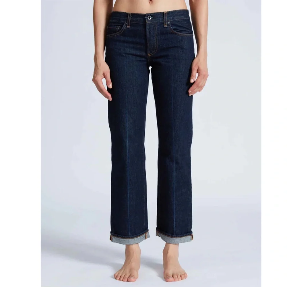 ASKK NY Low Rise Straight Baby Cuff Japanese Denim Jeans